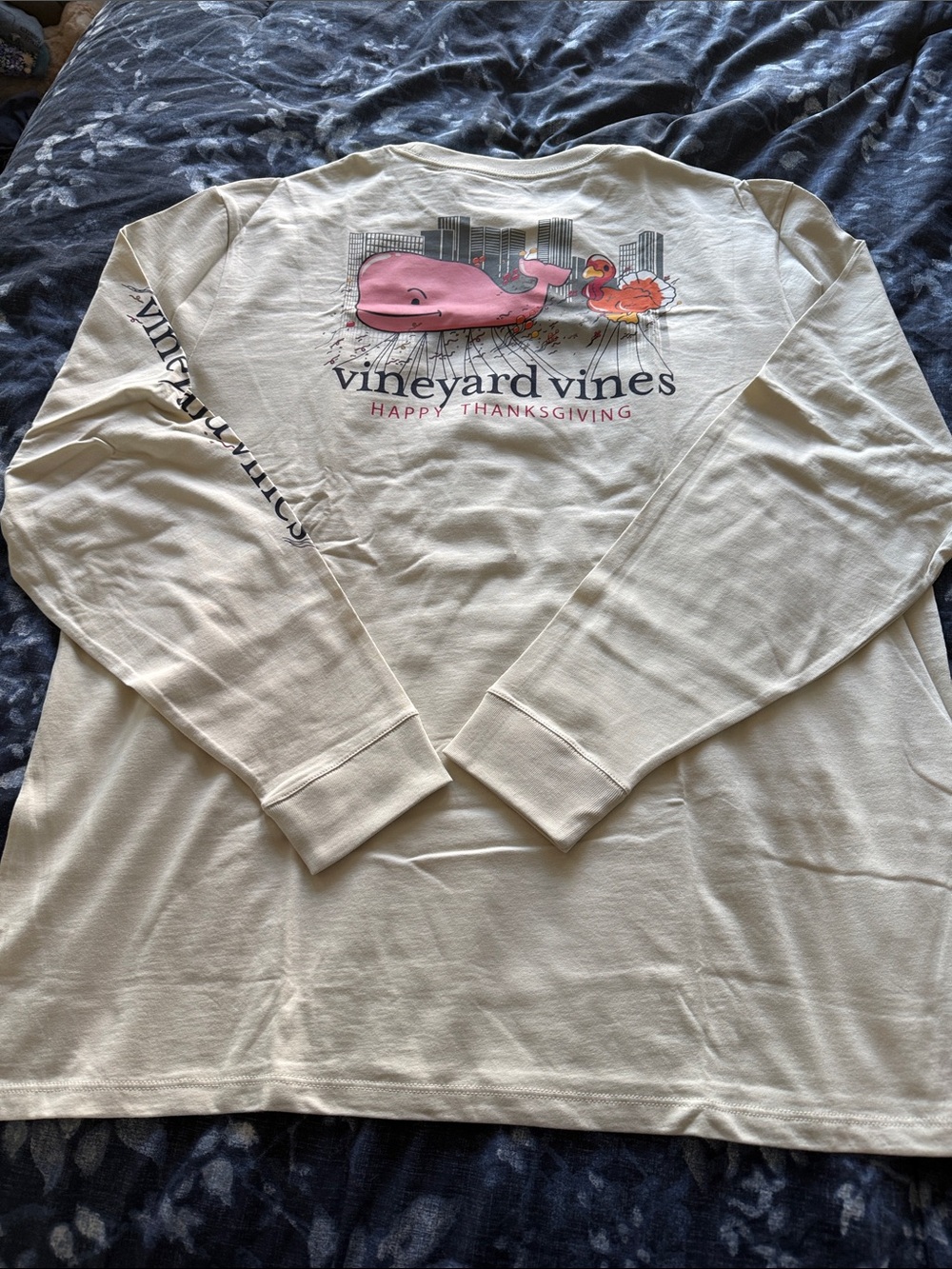 NWT Vineyard Vines Men’s Tan Long-Sleeve Shirt Thanksgiving Sz XL
